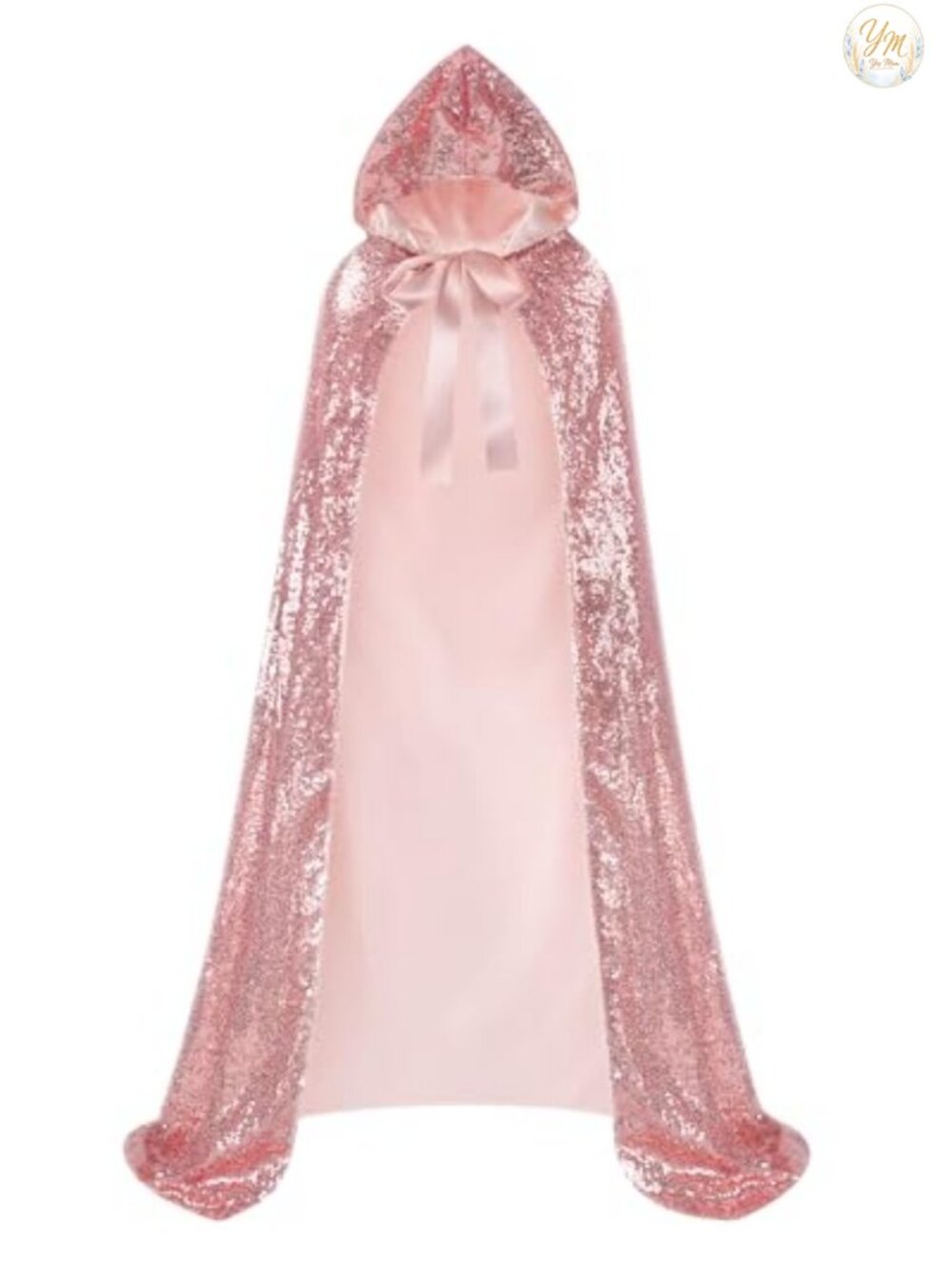 Hooded Sequin Princess Cape Cosplay Costume Satin Lined